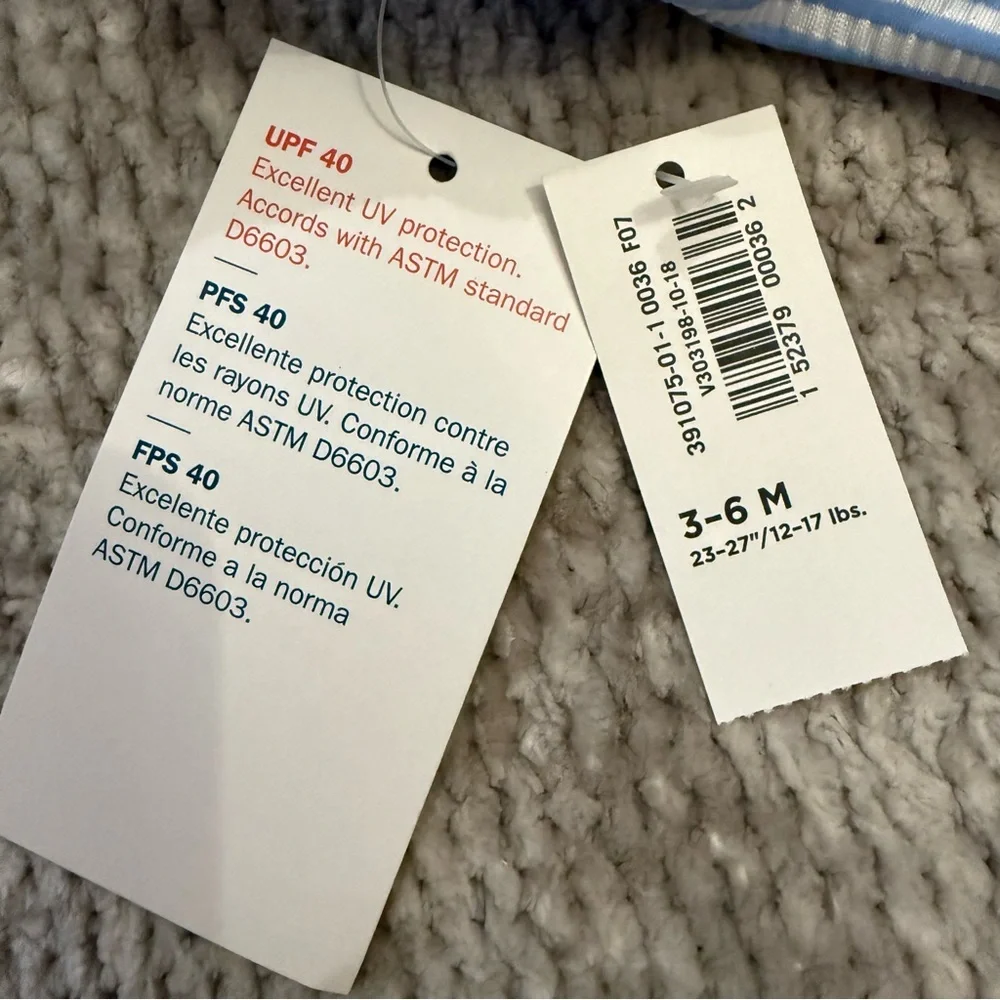 NWT Old Navy Baby Girl‎ Seersucker Swimsuit UPF 40 | 3–6M Preppy Resortwear